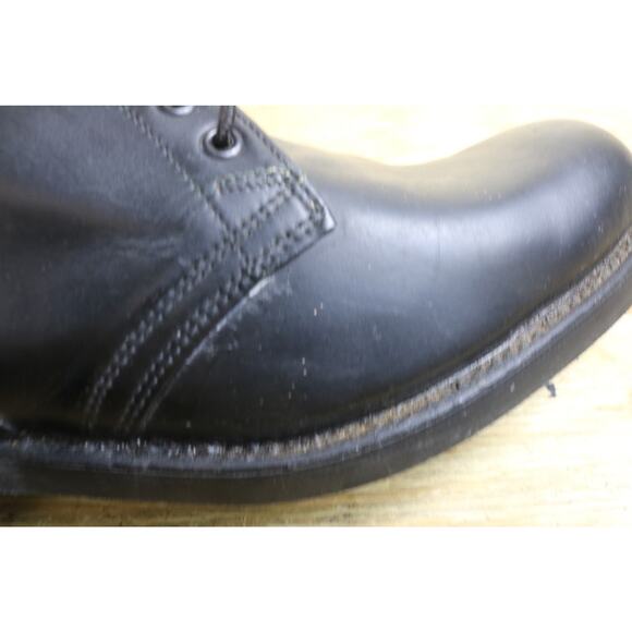 Vintage Gensco Boots 12W Black Leather Chukka Military December 1971 New Insoles main image 5
